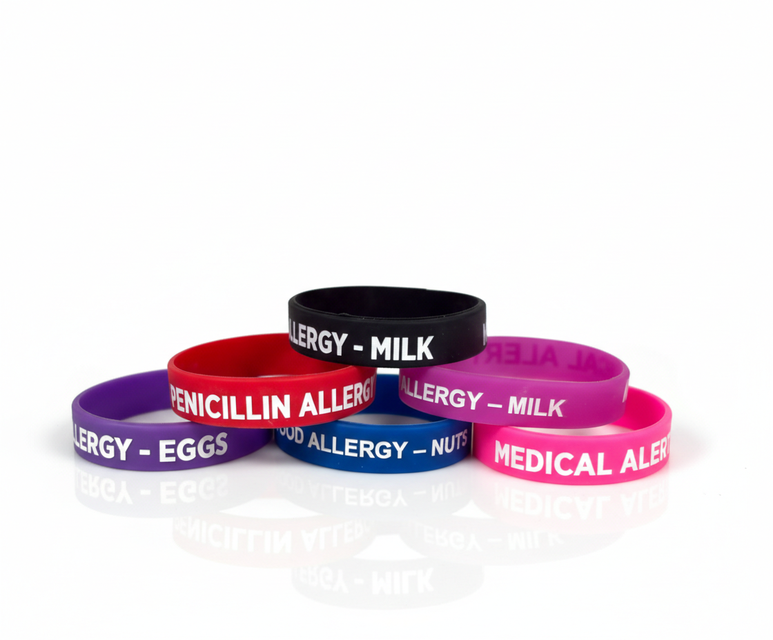 Silicone Allergy & Medical Alert ID Wristband